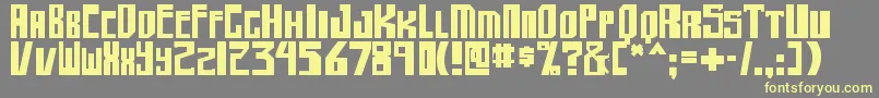 shellhead2 bold-fontti – keltaiset fontit harmaalla taustalla