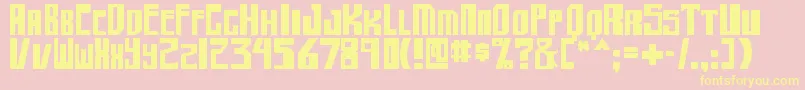 Шрифт shellhead2 bold – жёлтые шрифты на розовом фоне