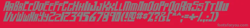 Шрифт shellhead2 boldital – серые шрифты на красном фоне