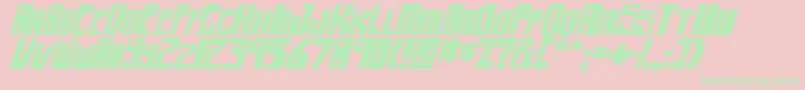 shellhead2 boldital-Schriftart – Grüne Schriften auf rosa Hintergrund