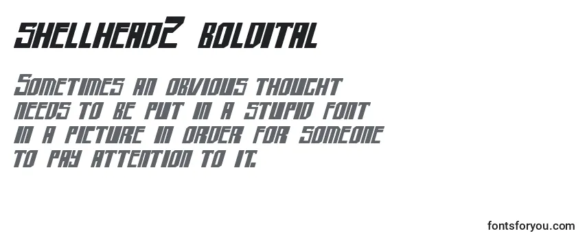 Review of the Shellhead2 boldital Font