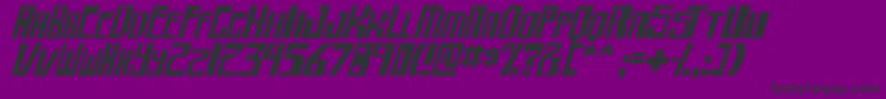 shellhead2 ital-Schriftart – Schwarze Schriften auf violettem Hintergrund
