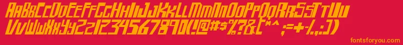 shellhead2 ital Font – Orange Fonts on Red Background