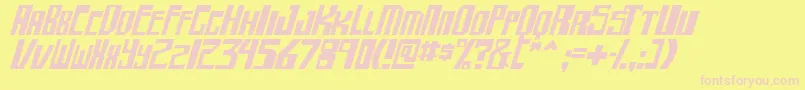 shellhead2 ital Font – Pink Fonts on Yellow Background