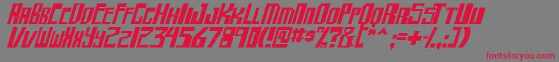 shellhead2 ital Font – Red Fonts on Gray Background