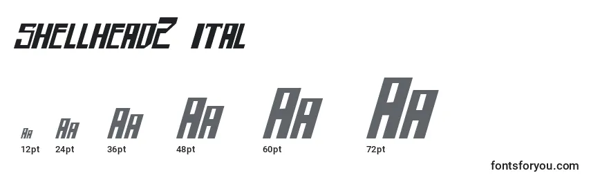 Shellhead2 ital Font Sizes