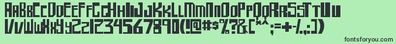 shellhead2 Font – Black Fonts on Green Background
