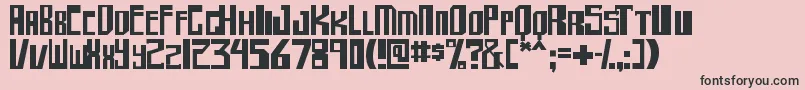 shellhead2 Font – Black Fonts on Pink Background