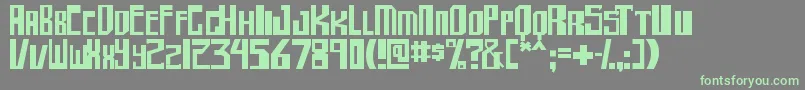 shellhead2 Font – Green Fonts on Gray Background