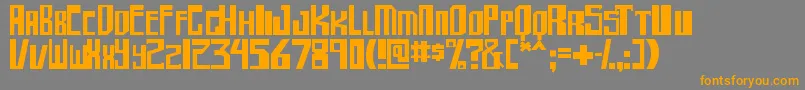 shellhead2 Font – Orange Fonts on Gray Background