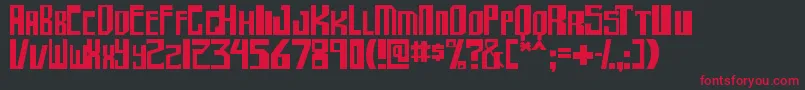 shellhead2-Schriftart – Rote Schriften auf schwarzem Hintergrund