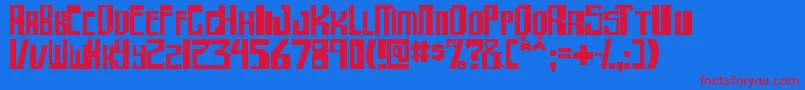 shellhead2 Font – Red Fonts on Blue Background