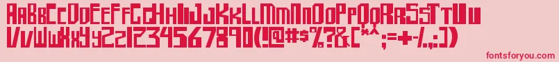 shellhead2 Font – Red Fonts on Pink Background