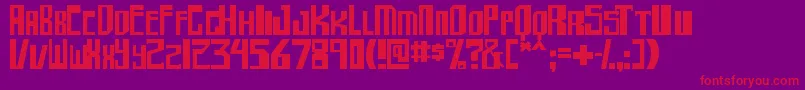 shellhead2 Font – Red Fonts on Purple Background