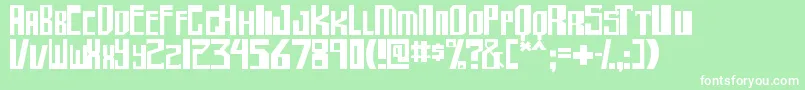 shellhead2-Schriftart – Weiße Schriften auf grünem Hintergrund