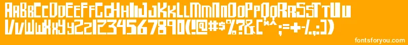shellhead2 Font – White Fonts on Orange Background