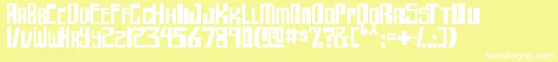 shellhead2 Font – White Fonts on Yellow Background