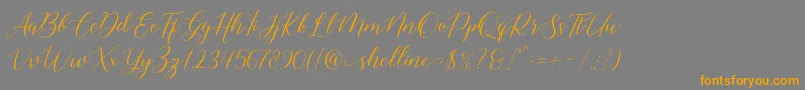 Шрифт shelline – оранжевые шрифты на сером фоне