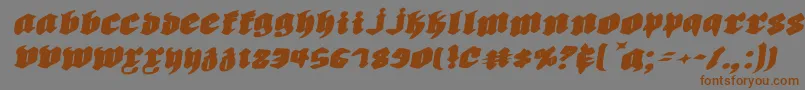 Biergartenrie Font – Brown Fonts on Gray Background