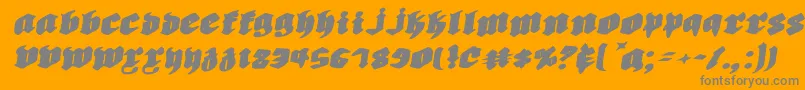 Biergartenrie Font – Gray Fonts on Orange Background