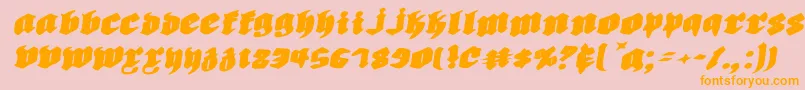 Biergartenrie Font – Orange Fonts on Pink Background