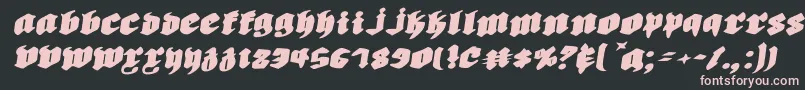 Biergartenrie Font – Pink Fonts on Black Background