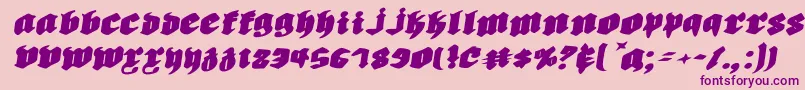 Biergartenrie Font – Purple Fonts on Pink Background