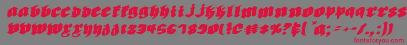 Biergartenrie Font – Red Fonts on Gray Background