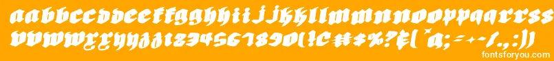 フォントBiergartenrie – オレンジの背景に白い文字