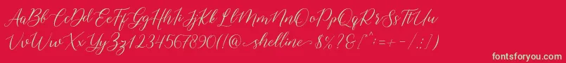 fuente shelline – Fuentes Verdes Sobre Fondo Rojo