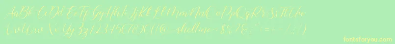 fuente shelline – Fuentes Amarillas Sobre Fondo Verde