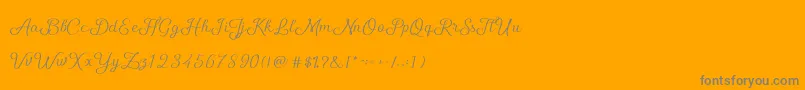 Шрифт ShellyScript – серые шрифты на оранжевом фоне