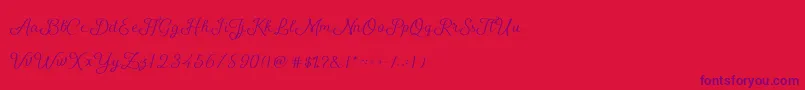 Шрифт ShellyScript – фиолетовые шрифты на красном фоне