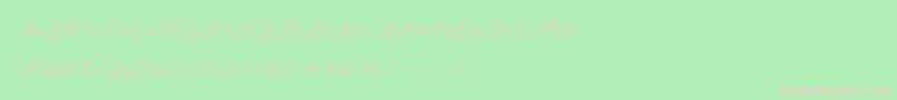 Шрифт ShellyScript – розовые шрифты на зелёном фоне
