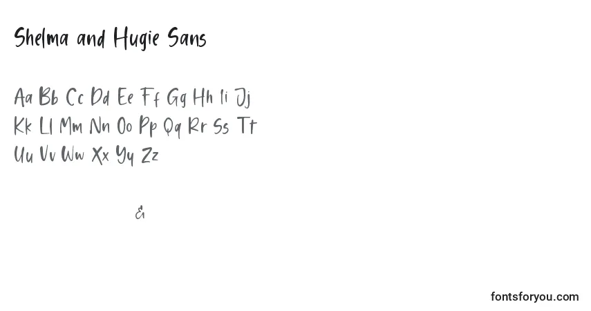 A fonte Shelma and Hugie Sans – alfabeto, números, caracteres especiais