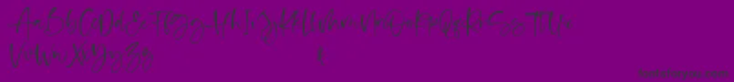 Shelma and Hugie-Schriftart – Schwarze Schriften auf violettem Hintergrund