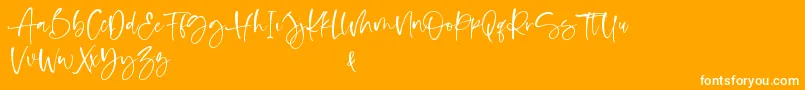 Shelma and Hugie Font – White Fonts on Orange Background