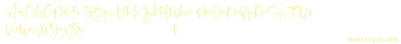 Shelma and Hugie Font – Yellow Fonts on White Background