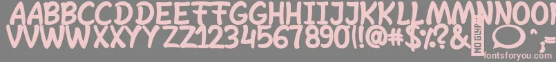 SheltaHand  Bold Font – Pink Fonts on Gray Background