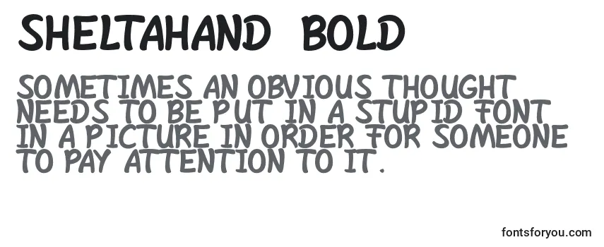 SheltaHand  Bold Font