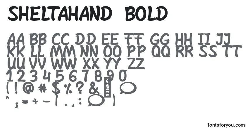 Schriftart SheltaHand  Bold (140666) – Alphabet, Zahlen, spezielle Symbole