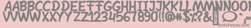 SheltaHand  Bold Font – Gray Fonts on Pink Background