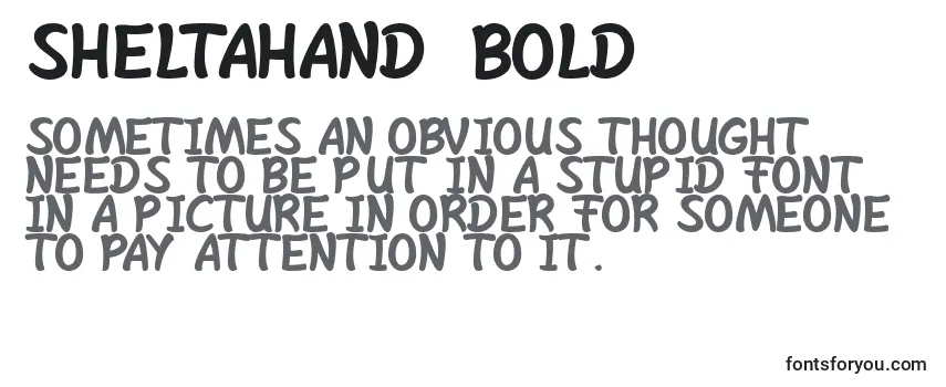 Обзор шрифта SheltaHand  Bold (140666)