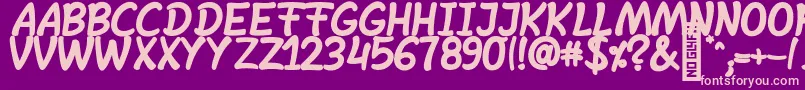 SheltaHand  BoldItalic Font – Pink Fonts on Purple Background