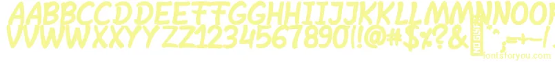 Шрифт SheltaHand  BoldItalic – жёлтые шрифты