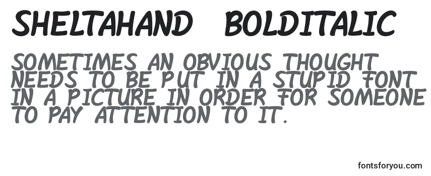 SheltaHand  BoldItalic Font