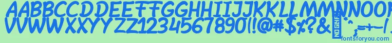 More about SheltaHand BoldItalic Font SheltaHand BoldItalic Font – Blue Fonts on Green Background