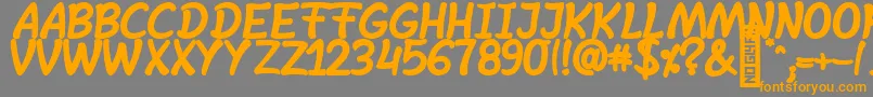 En savoir plus sur la police SheltaHand BoldItalic Police SheltaHand BoldItalic – polices orange sur fond gris
