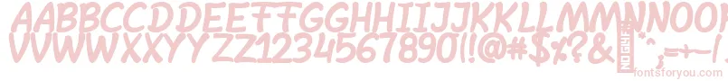 SheltaHand  BoldItalic-Schriftart – Rosa Schriften auf weißem Hintergrund