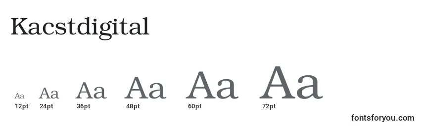 Kacstdigital Font Sizes